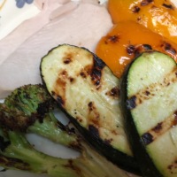 Lunch Today - Grilled Vegetables and Turkey Slices